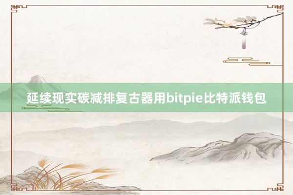 延续现实碳减排复古器用bitpie比特派钱包