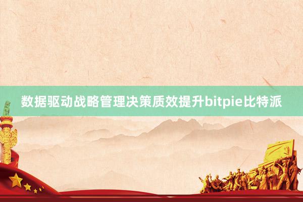 数据驱动战略管理决策质效提升bitpie比特派