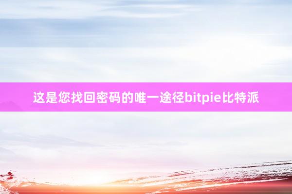 这是您找回密码的唯一途径bitpie比特派