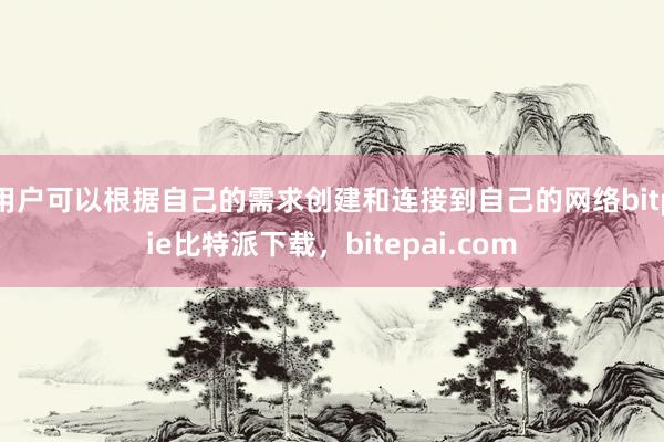 用户可以根据自己的需求创建和连接到自己的网络bitpie比特派下载，bitepai.com