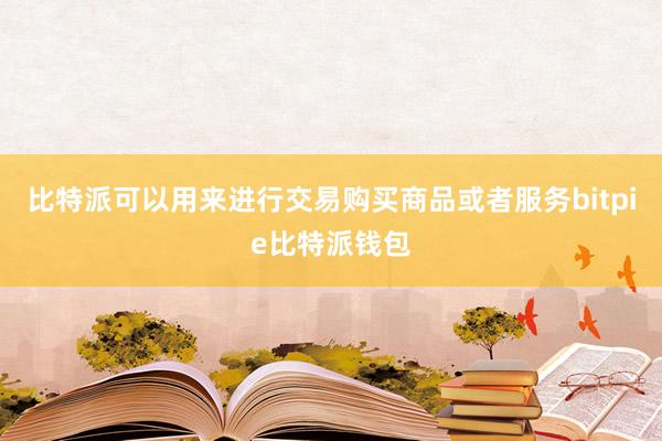 比特派可以用来进行交易购买商品或者服务bitpie比特派钱包