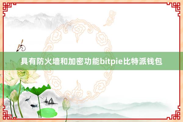 具有防火墙和加密功能bitpie比特派钱包