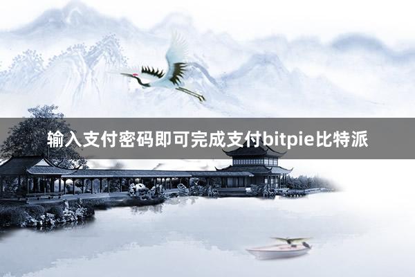 输入支付密码即可完成支付bitpie比特派