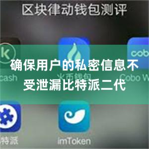 确保用户的私密信息不受泄漏比特派二代