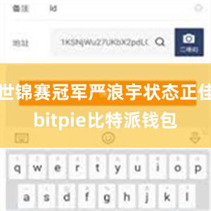 世锦赛冠军严浪宇状态正佳bitpie比特派钱包